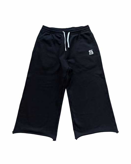 BLACK 3/4 SHORTS